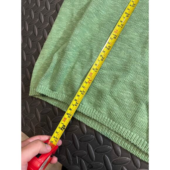 FREE PEOPLE BEACH GREEN COTTON / Linen Blend DRESS XL - Picture 7 of 8